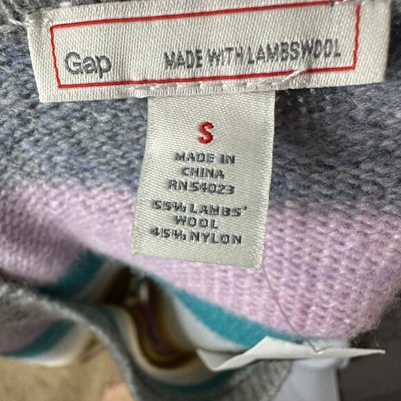 NWT GAP Womens Crazy Stripe Holiday Wool Blend Sweater Dress Size Small - Picture 5 of 10